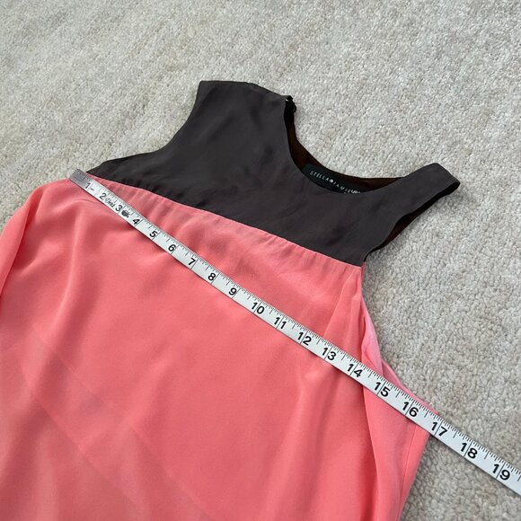Stella & Jamie Asymmetrical Silk Sleeveless Blouse Top S - Picture 6 of 9